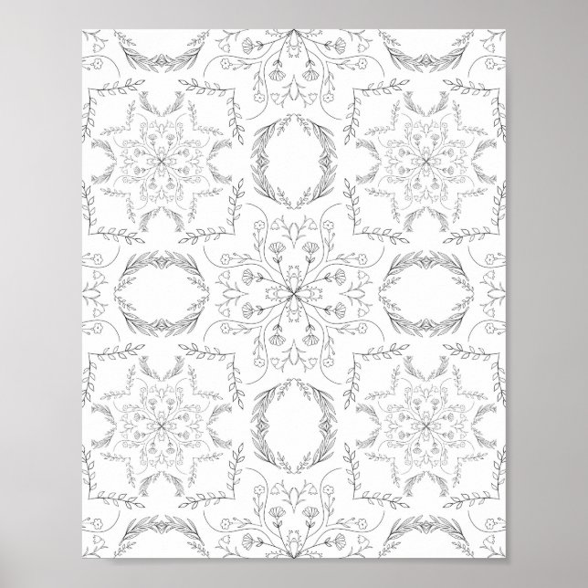 Poster Padrão mandala (Frente)