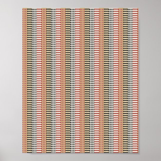 Poster Padrão Matemático Pixelado (Frente)