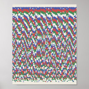 Poster Padrão Matemático Pixelado