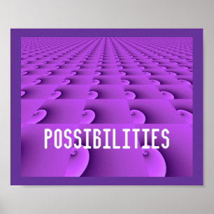 Pôster Padrão Moderno de Redemoinho Roxo - Possibilidades