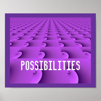 Pôster Padrão Moderno de Redemoinho Roxo - Possibilidades