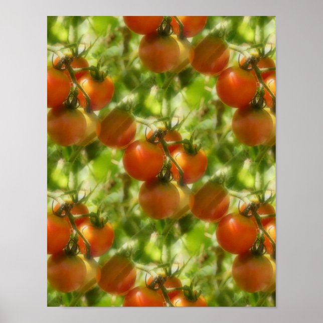 Poster Padrão Natural dos Tomates de Cereja para Jardim (Frente)