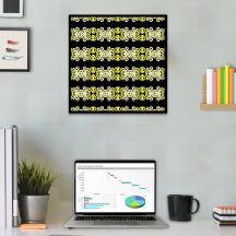 Padrão ouro Amarelo de Stripe Ornamental Sem Costu