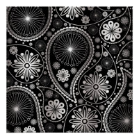 Padrão paisley de prata