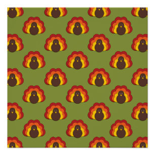 Pôster Padrão para a Turquia da Ação de Graças