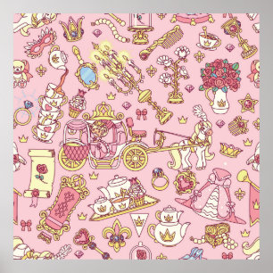 Poster Padrão perfeito de abstrato de colheita. Pequeno P