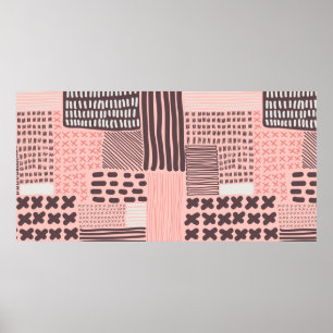 Poster padrão perfeito de vintage. Textura moderna de na