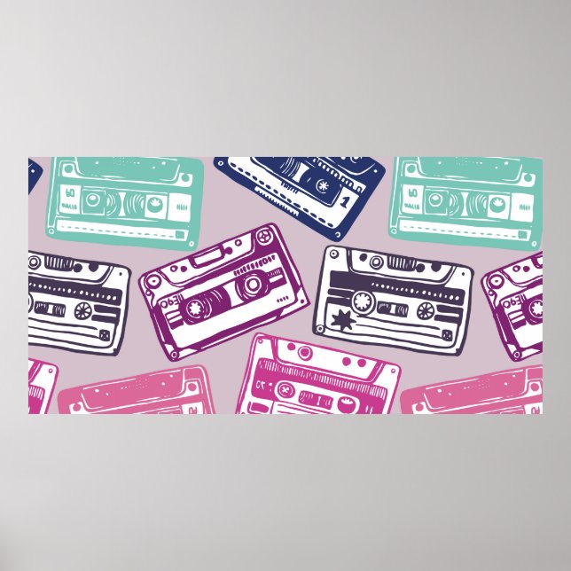 Poster padrão perfeito desenhado manualmente com áudio an (Frente)