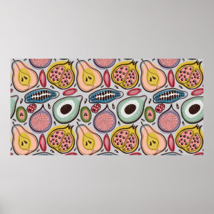 Poster padrão perfeito do Fruta