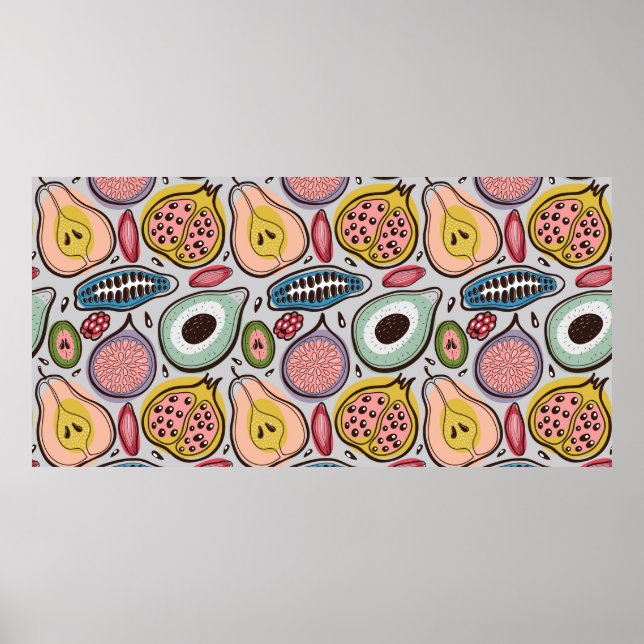 Poster padrão perfeito do Fruta (Frente)