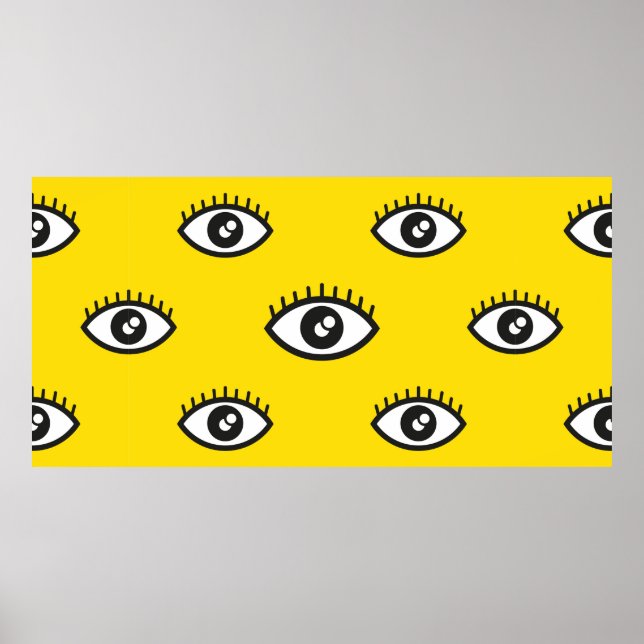 Poster padrão perfeito para abstrato. Olhos sem olhos (Frente)