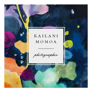 Pôster Padrão pintado por Abstrato de brilho moderno