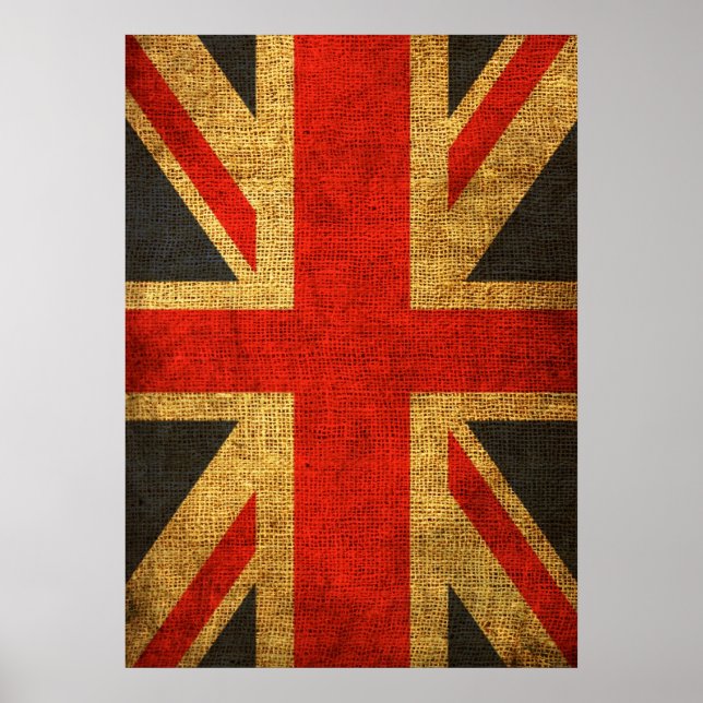 Poster Padrão Rustic Antique Union Jack (Frente)