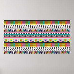 Poster Padrão sem costura com abstrato geométrico li br