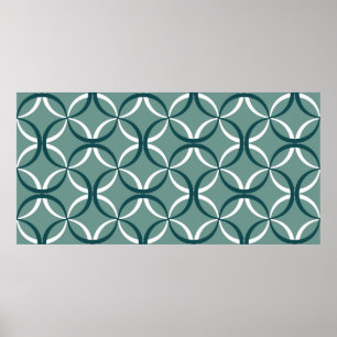 Poster Padrão sem costura com linhas onduladas