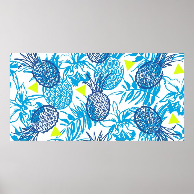 Poster Padrão sem costura com motivo tropical (Frente)