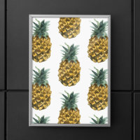 Padrão Sem Costura De Abacaxi De Aquarelas Tropica