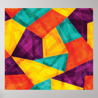 Poster Padrão Sem Costura do Mosaico Brilhante