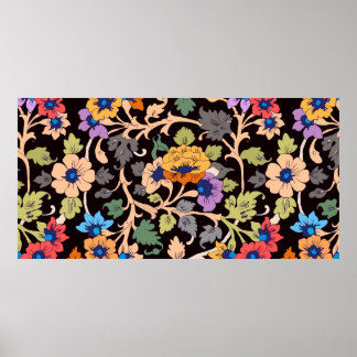 Poster padrão sem costura. ornamento floral islâmico clás