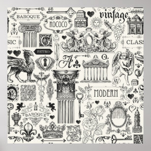 Poster padrão sem descontinuidades de abstrato no tema da