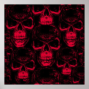 Poster Padrão sem soldadura com o disco humano do sinistr