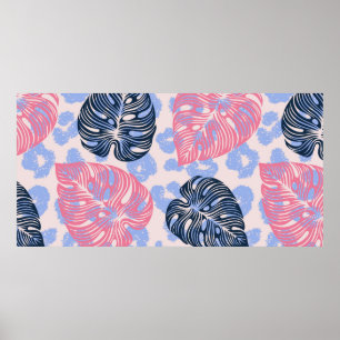 Poster Padrão sem soldadura da selva selvagem, fundo com 