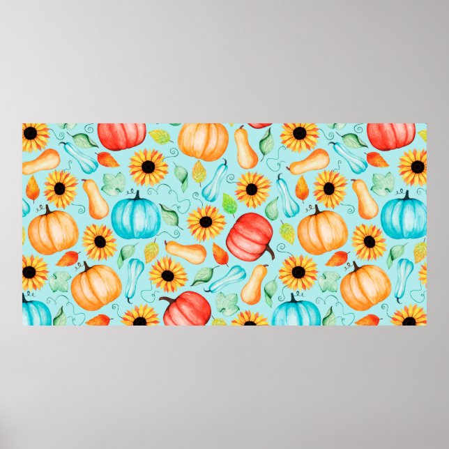 Poster Padrão sem soldadura desenhado à mão de diferentes (Frente)