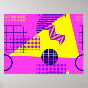 Poster Padrão sem soldadura, formas geométricas no