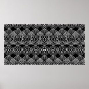 Poster Padrão texturizado de linhas monocromáticas sem