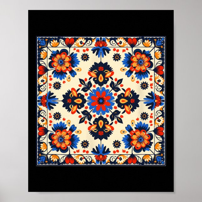Poster Padrão Tradicional da Ucrânia (Frente)