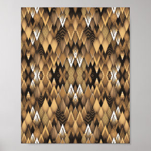 POSTER PADRÃO TRIANGULAR RÚSTICO TRIBAL