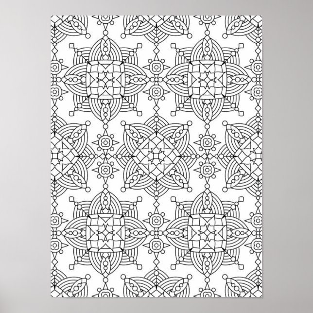 Poster Padrão tribal 2 inspirado (Frente)
