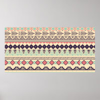 Padrão tribal asteca em faixas, ilustração de safr