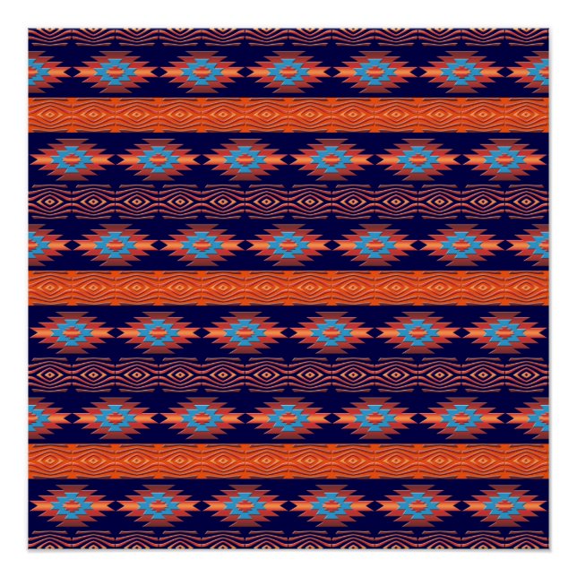 Pôster Padrão tribal do sudoeste. (Frente)