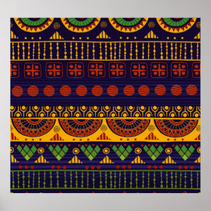 Poster Padrão tribal, versátil para vários usos.