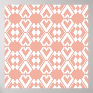 Poster Padrão uniforme de abstrato de cor rosa de flor de