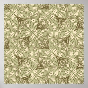 Poster padrão uniforme de plantas abstrato spotts.