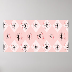 Poster Padrão uniforme de starburst da idade atômica in