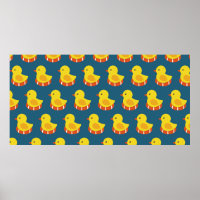 padrão uniforme do pato de borracha amarelo. Vinta