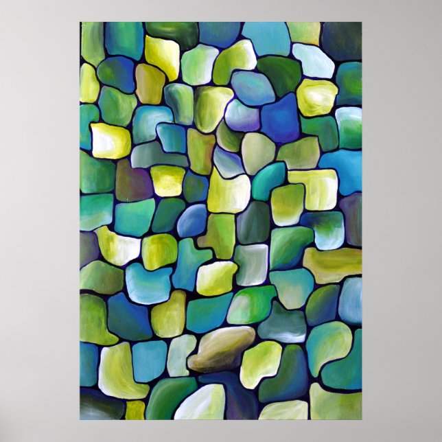 Poster Padrão Verde Contemporâneo (Frente)