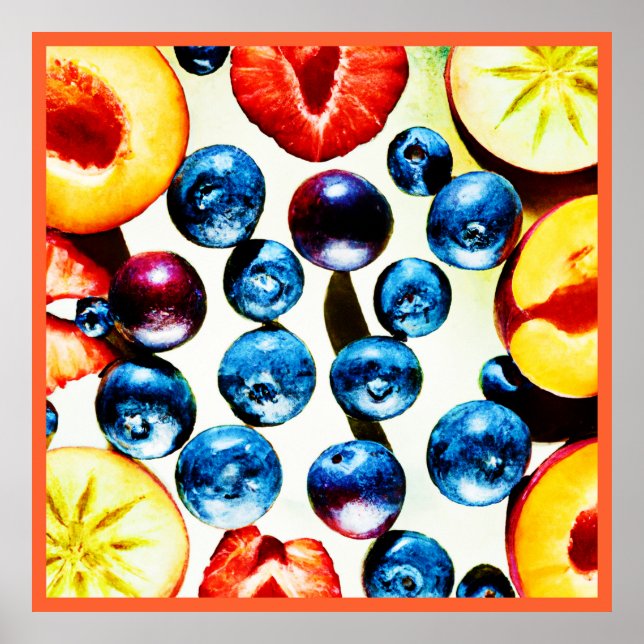 Poster Padrão Vibrância Frutífera (Frente)