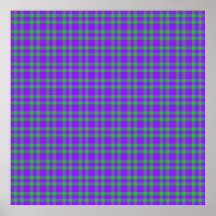 Padrão Xadrez Verde Roxo