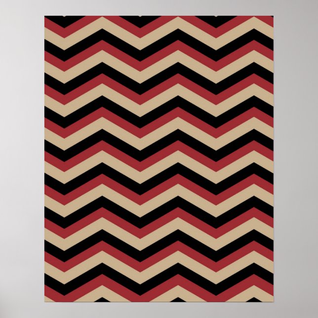 Poster Padrão Zig Zag Moderno (Frente)