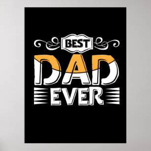 Poster Padre Gifts Melhor Pai Nunca
