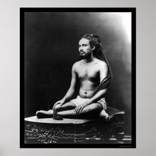 Pôster Padre Meditating em India 1898