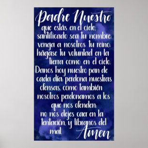 Poster Padre Nuestro (a Oração do senhor no espanhol)