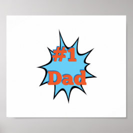 Poster Padre Poppa Número Um Pai Nº 1