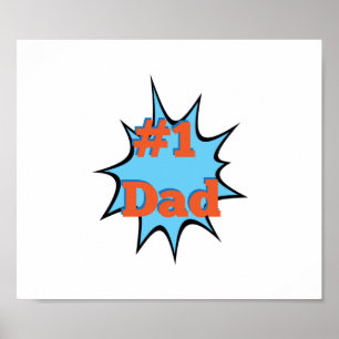 Poster Padre Poppa Número Um Pai Nº 1