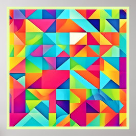Poster Padrões Abstrato coloridos vibrantes