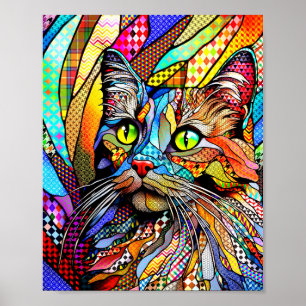 Poster Padrões Cat 711 de multicores